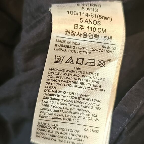 Floral Navy Corduroy Skirt Size 5 Baby Gap - Picture 7 of 10